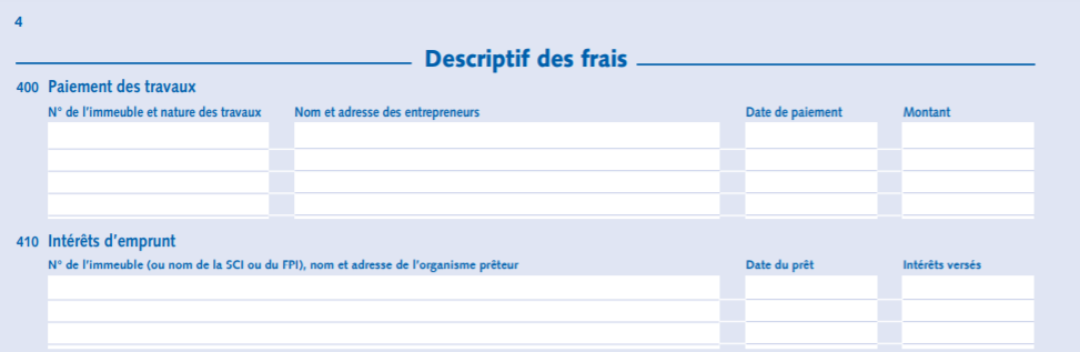 2044 descriptif des frais