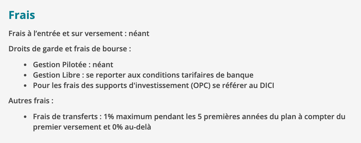 frais credit agricole per compte-titres