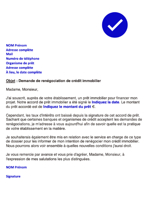 Renegociation pret immobilier 1