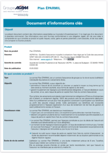 dic plan eparmil assurance vie