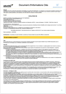 notice information assurance vie evolution abeille