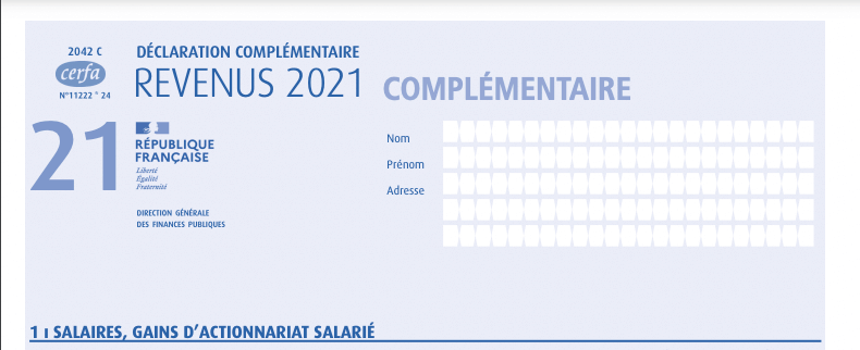 formulaire 2042 3450 revenus complementaires
