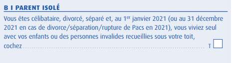 case T parent isolé impôt