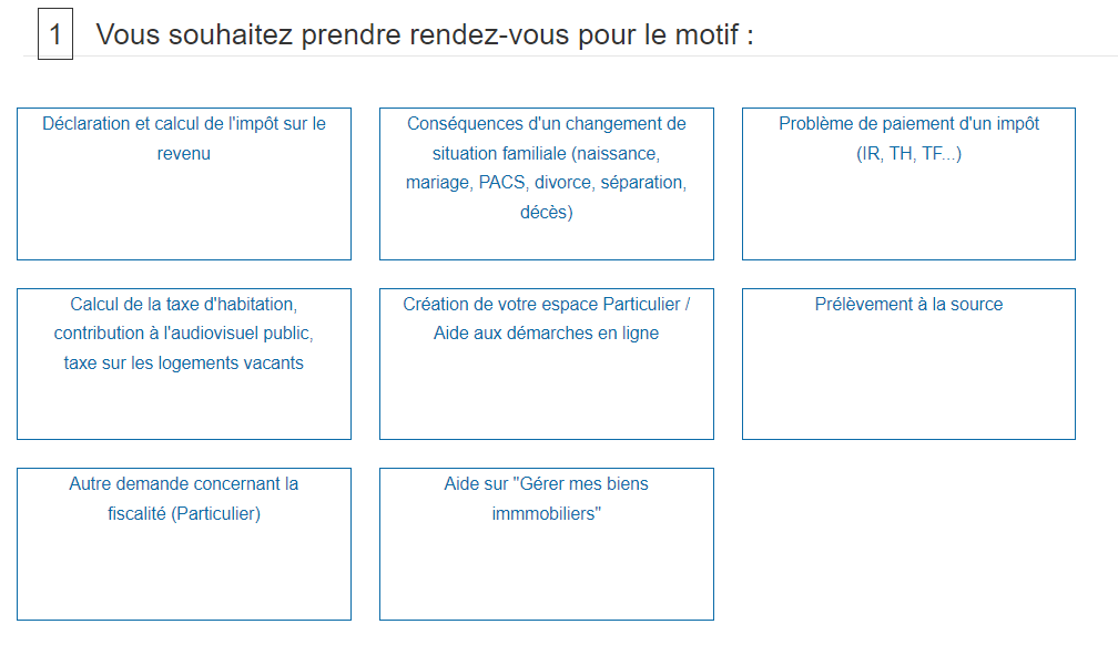 motif rdv impôt