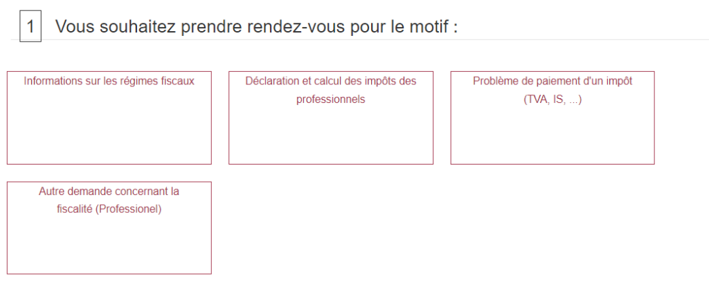 motif rdv impôt pro
