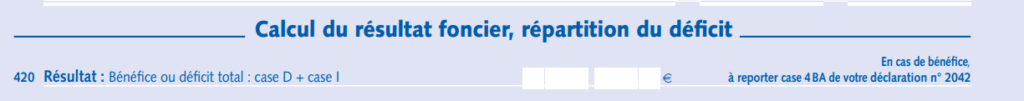 déclaration régime réel SCPI
