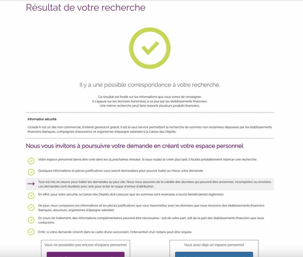ciclade resultat positif caisse des depots correspondace