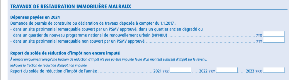 reduction impots malraux